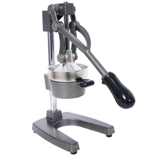 Cast Iron Citrus Juicer , Extra-Large Commercial Grade Manual Hand Press , Heavy Duty Countertop Squeezer for Fresh Orange Juice ,Grey Color