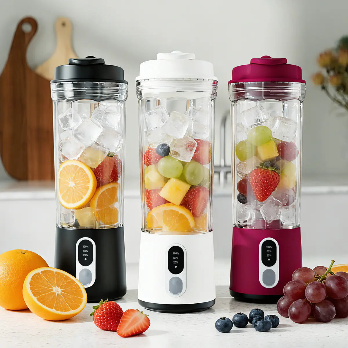Portable Blender, Cordless, 20Oz Bpa-Free Juice Cup with Leak-Proof Travel Lid. Personal Blender For-Shakes and Smoothies, BPA Free, Leakproof-Lid and Sip Spout, USB-C Rechargeable, Dishwasher Safe